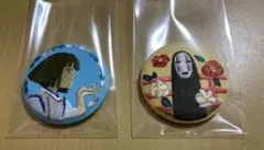 ジブリ　刺繍缶バッジ　千と千尋の神隠し　ハク　カオナシ