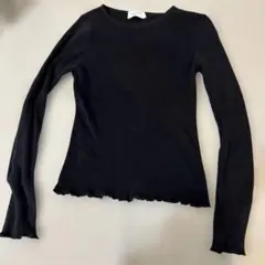 UNITED ARROWS リブ長袖トップス ブラック