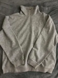 グレー ハーフジップ スウェット Lサイズ