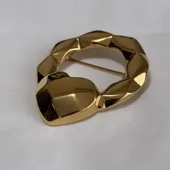 MONET モネ ヴィンテージ ゴールド シンプル ブローチ