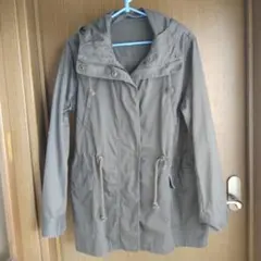 カーキ フード付き モッズコート手洗い可