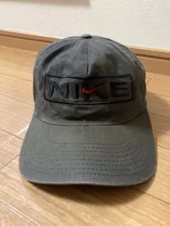 Nike フェードブラックキャップ ロゴ入り 90s ビンテージ　ボロ usa