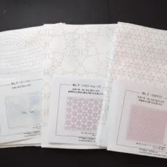 sale⑶〈刺し子白地３枚セット〉刺し子　ホビーラホビーレ
