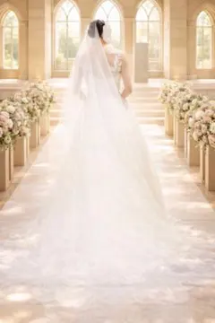 ウエディングロングベール・グローブセット