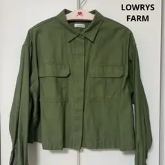【LOWRYS FARM】ミリタリークロップドシャツ