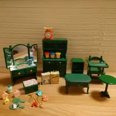 シルバニアファミリー 緑色家具セット