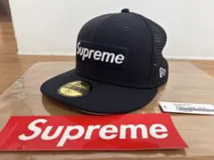 Supreme Box Logo Mesh Back New Era Navy