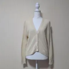 ユニクロ　メッシュショートカーディガン（長袖）レディース　ホワイト　M