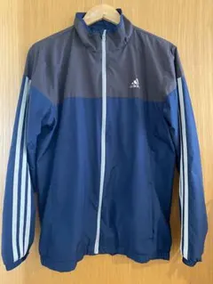 【adidas】 ウィンドブレーカー L ネイビー/グレー