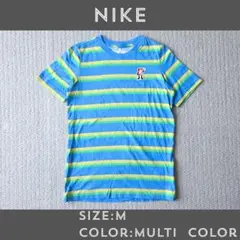【訳あり】NIKE ナイキ マルチボーダー 半袖 Tシャツ レディース M 配色のサムネイル