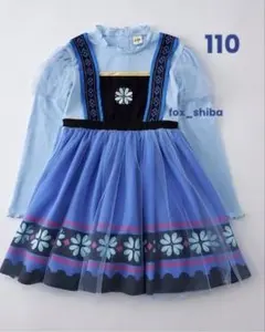 ディズニー リトシー アナ雪 エルサ なりきり ワンピース 110 幼少期