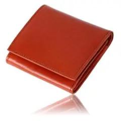 新品 財布 メンズ 二つ折り コンパクト 小銭入れ オレンジ