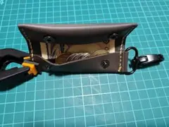 ブラウンレザーコインケース スナップボタン式