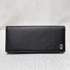 【未使用級】Dunhill ダンヒル サイドカー レザー 二つ折り 長財布 黒のサムネイル