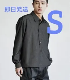 MUJI Labo ウール混 レギュラーカラーシャツ ダークグレー・M - メルカリ