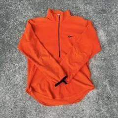 Nike フリースプルオーバー　ハーフジップ　銀タグ　90s オレンジ