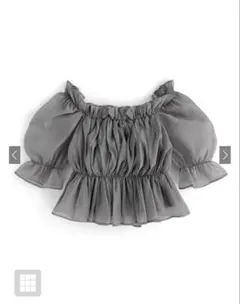 シアーギャザーショート丈ブラウス[tu541]