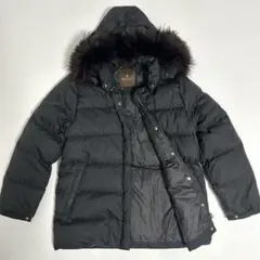 MONCLER ダウンジャケット 0サイズ フォックスファー付き ブラック