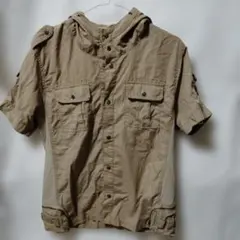 RUSH HOUR フード付きミリタリージャケット ベージュ