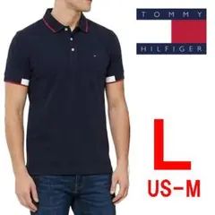 新品 L ★ トミーヒルフィガー メンズ 半袖 ポロシャツ ネイビー US-Mのサムネイル