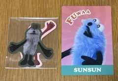 【新品未使用】パペットスンスン　ステッカー　カード　セブンイレブン