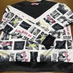 RAD FOUR REAL 黒　総柄 長袖カットソー