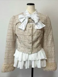 量産型　量産　地雷系　Snidel 系　ツィードジャケット　ジャケット　レトロ