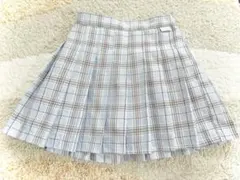今だけタイムセール⟡.·ほぼ未使用！水色チェックプリーツスカパン
