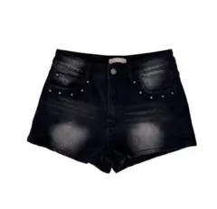 amood デニム ショートパンツ ブラック シズニルック