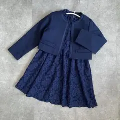 【Catherine Cottage】ネイビーアンサンブル卒園式女の子120cm