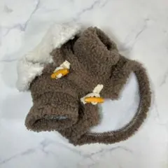 犬用 ボアジャケット　暖かい 冬服 もこもこ　小中型犬向け XS