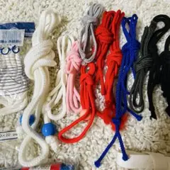 手芸用ひも各色　スピンドル　紐　フード　パンツ腰紐　バイヤステープ　綿白紐