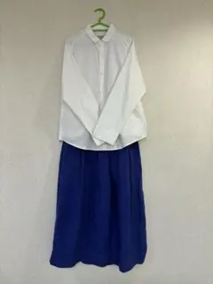KINOTTOリネンスカート ブルーのサムネイル
