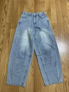 しまむら　manao デニムバレルパンツ　サイズSP