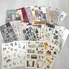 【中古】シートシール まとめ売り 38枚 ダイソー Seria