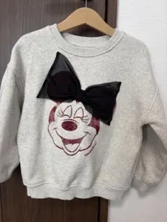 即日発送！ZARAキッズ ディズニーミニー　裏起毛トレーナー