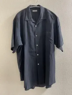 美品】ブラックコムデギャルソン／半袖シャツ 捻じれ／ポリ縮絨／1M