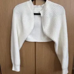 Dazy ホワイト ニット クロップド セーター Mサイズ