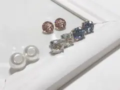 M新色追加【シンプルスワロフスキー一粒ピアス】 スワロフスキー ピアス