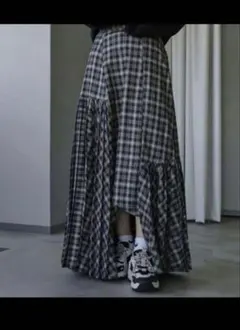 【セール中】Ezick エジック プリーツスカート チェックロングスカート