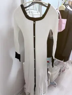 MERCURYDUO リブ編みロングワンピース