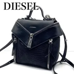 ✨極美品✨DIESEL　LE-ZIPPER　レザー　3WAY　リュック　黒