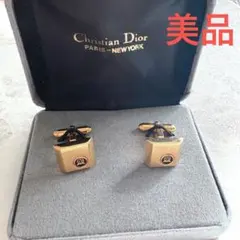 美品☆クリスチャンディオール　カフリンクス　ゴールド　dior 箱付き　ロゴ入り