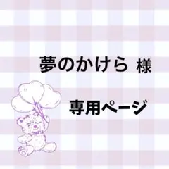 夢のかけら様専用ページ