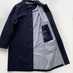 【ON/OFF兼用】No.A　マッキントッシュ　ステンカラーコート　ネイビー