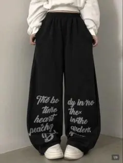 SHEIN レディース　スウェットパンツ　ロゴ