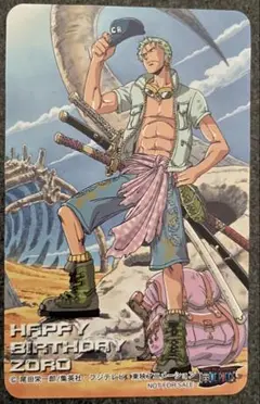 ONEPIECE ワンピース ゾロ カード バースデー アニメイト ONEPIECE ワンピース ゾロ カード バースデー アニメイト - メルカリ