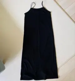 GU リブキャミワンピース 黒 Sサイズ