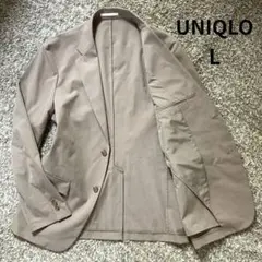 ユニクロ 感動ジャケット リラックスフィット ベージュ L 洗濯可　UNIQLO