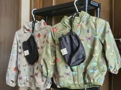 12昆虫総柄ウインドブレイカー 2枚セット インセクトコレクション